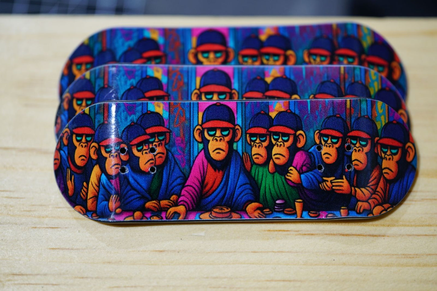 Cosa Nostra Hand-made maple skateboard fingerboard "The Last Supper"