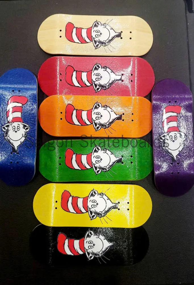 Cat in the Hat Fingerboard Skateboard 32mm/34mm & 100mm Deck